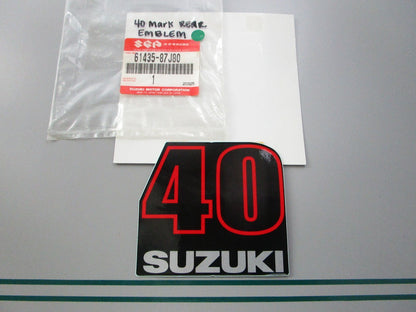 NEW OEM 61435-87J80 Suzuki 40 Mark Rear Emblem 0810