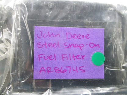 NEW OEM AR86745 John Deere Steel Snap-On Fuel Filter 0810