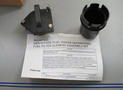 *NEW OEM* 0820 Mercury Quicksilver Filter Cartridge Assy 892687A02