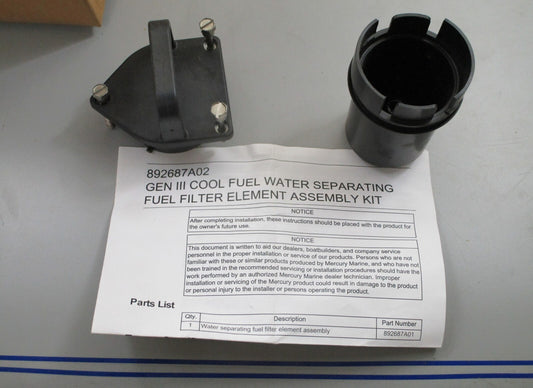 *NEW OEM* 0820 Mercury Quicksilver Filter Cartridge Assy 892687A02