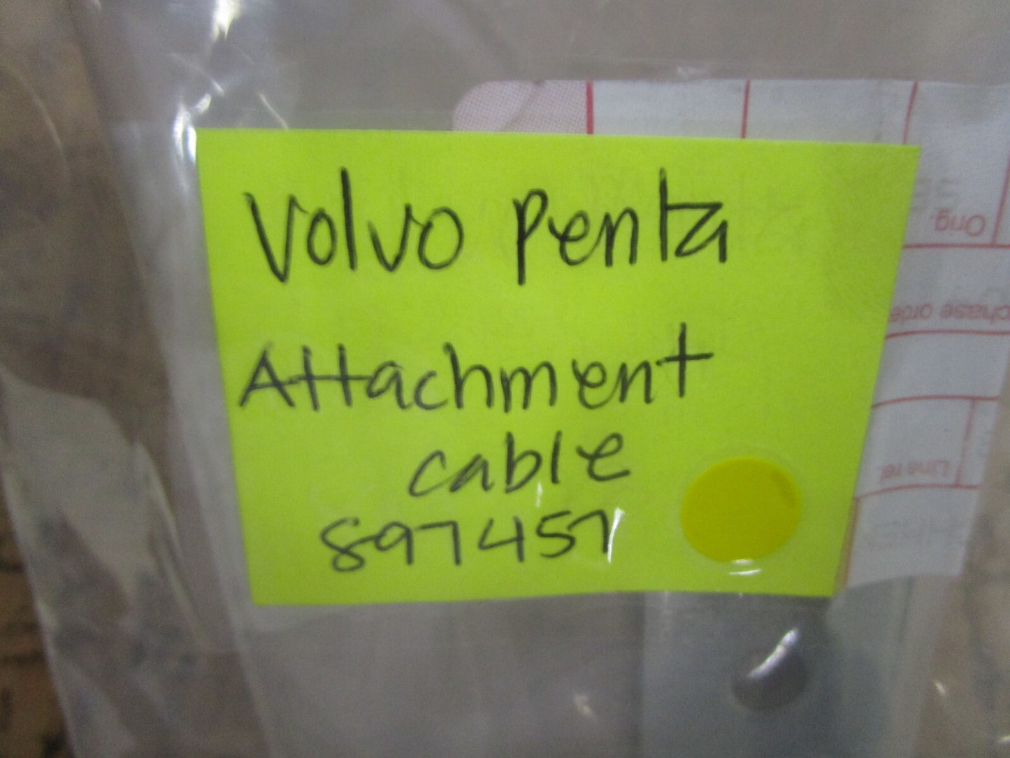 *NEW OEM* 0750 Volvo Penta ATTACHMENT CABLE 897457