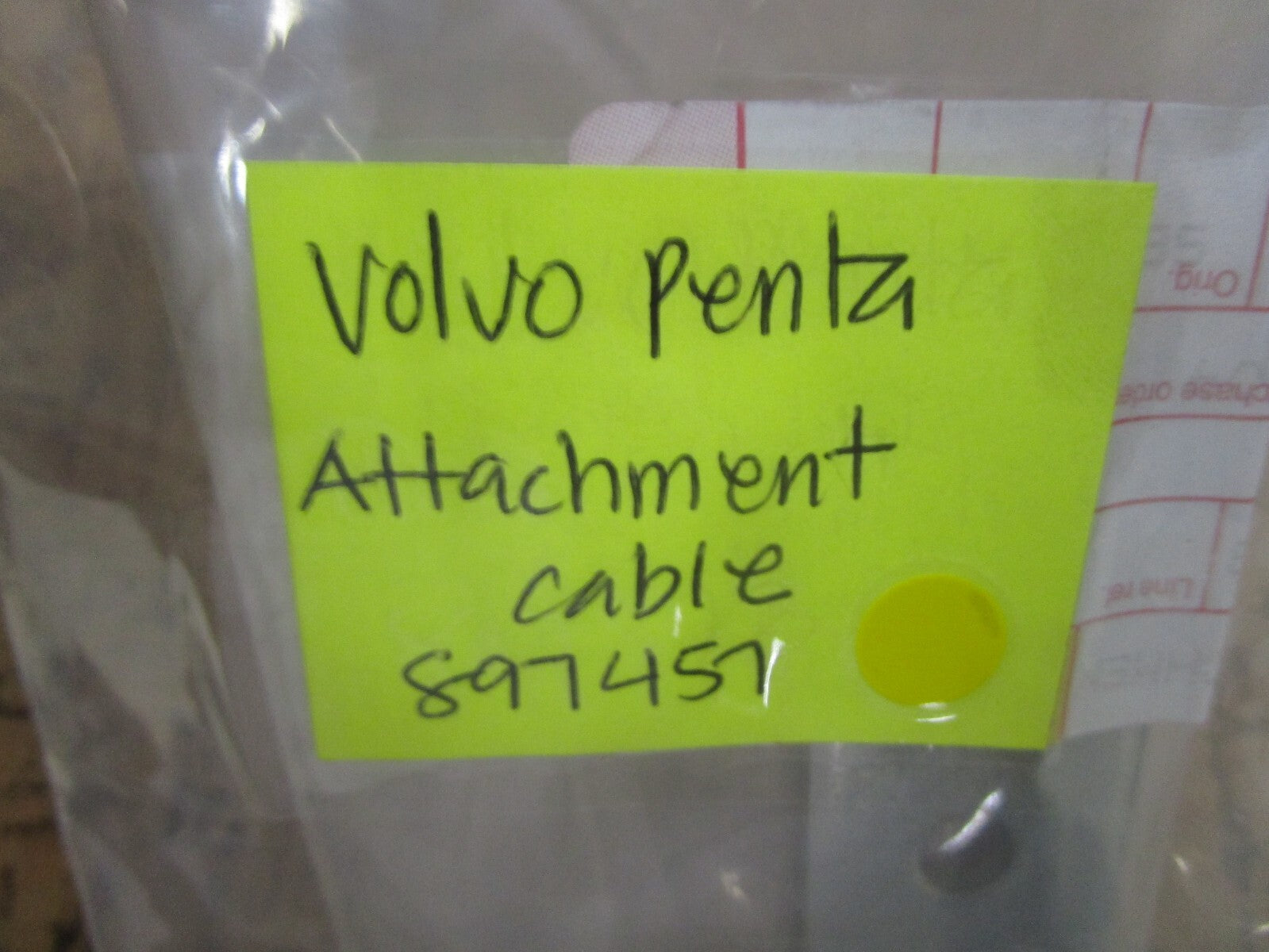 *NEW OEM* 0750 Volvo Penta ATTACHMENT CABLE 897457