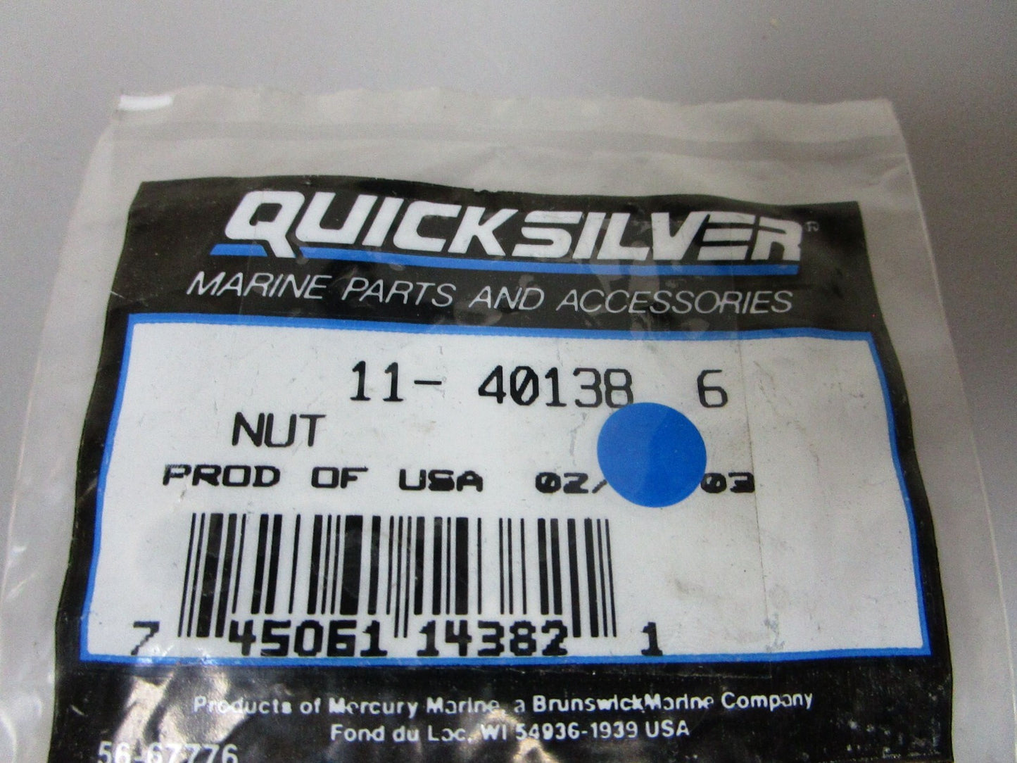 *NEW OEM* (LOT OF 5)  0770 Mercury Quicksilver Nut 11-401386