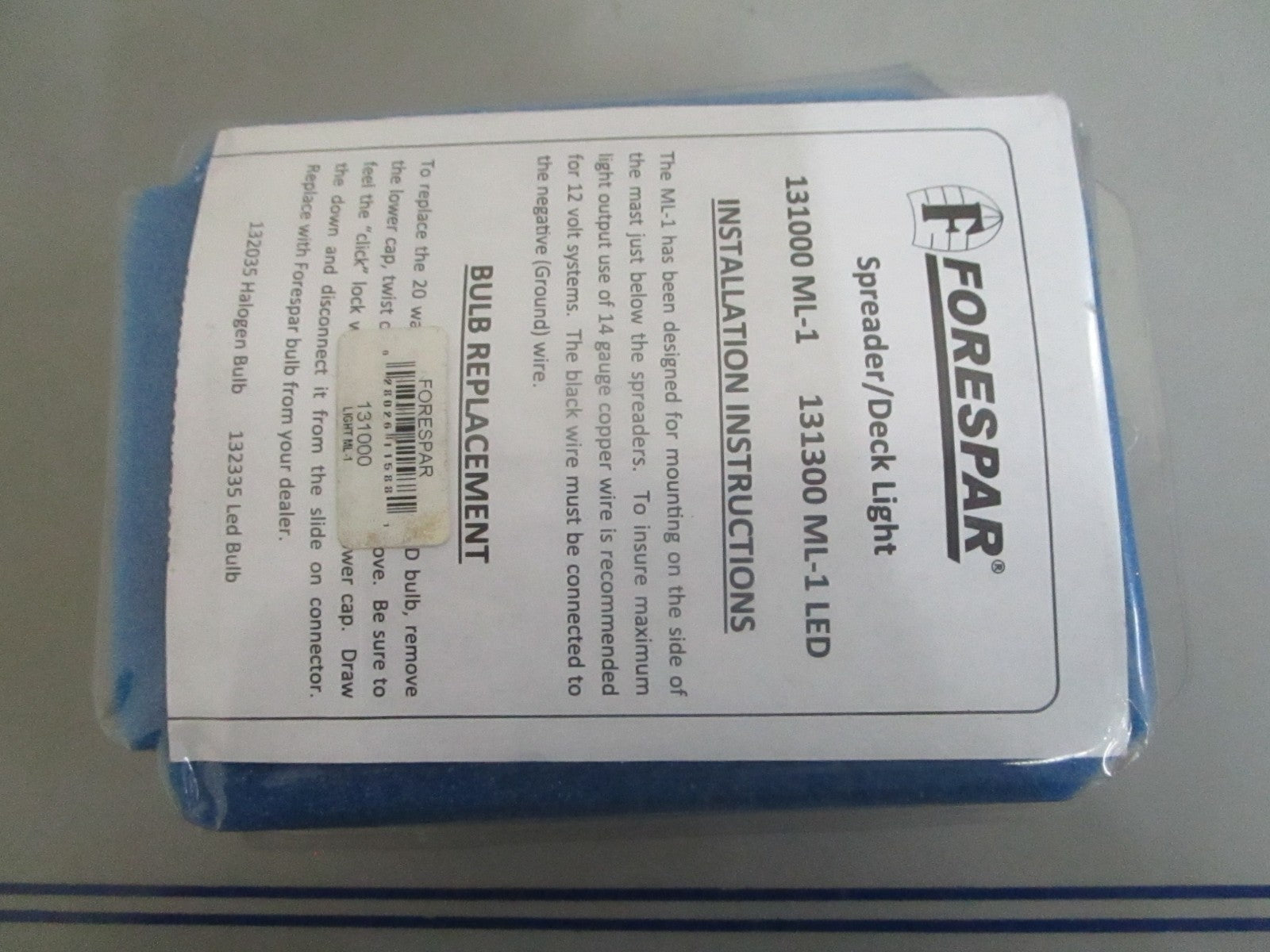 *NEW* 0820 Forespar ML-1 Spreader/Deck Light 131000