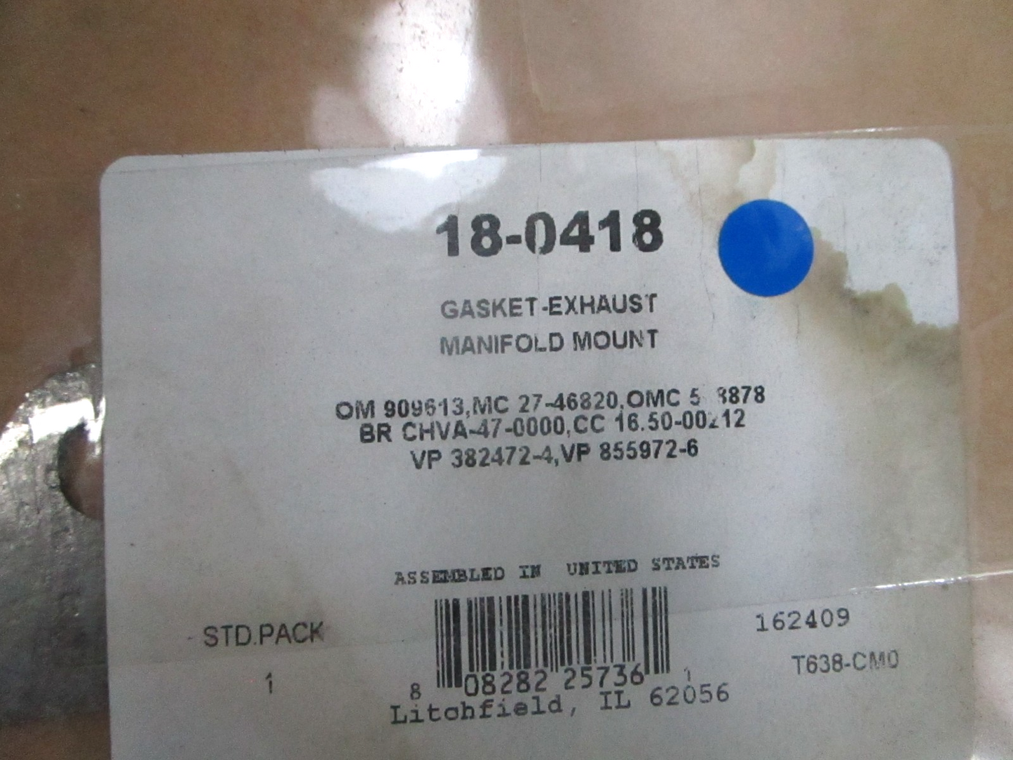 *NEW* 0810 Sierra Exhaust Gasket 18-0418 Replaces: OMC 0909613 Mercury 27-46820