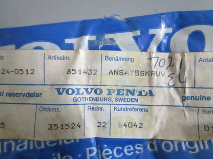 NEW OEM 851432 Volvo Penta Shoulder Screw 0820