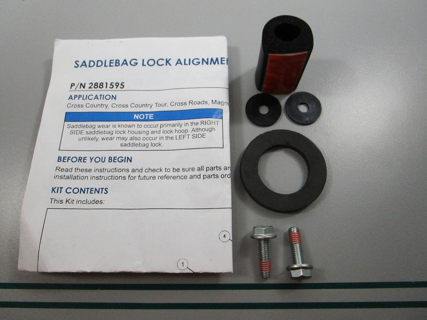 NEW OEM 2881595 Polaris Saddlebag Lock Alignment Kit 0810