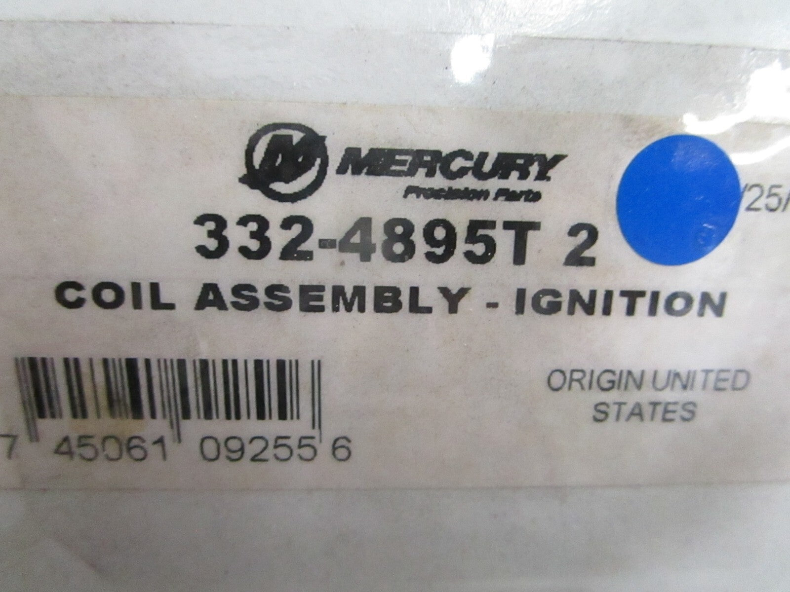*NEW OEM* 0820 Mercury Quicksilver Ignition Coil Assy 332-4895T2