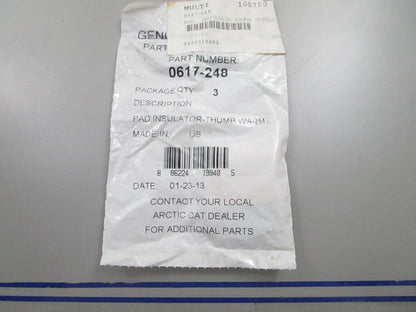 *NEW OEM* (LOT OF 3) 0810 Arctic Cat Thumb Warmer Insulator Pad 0617-248