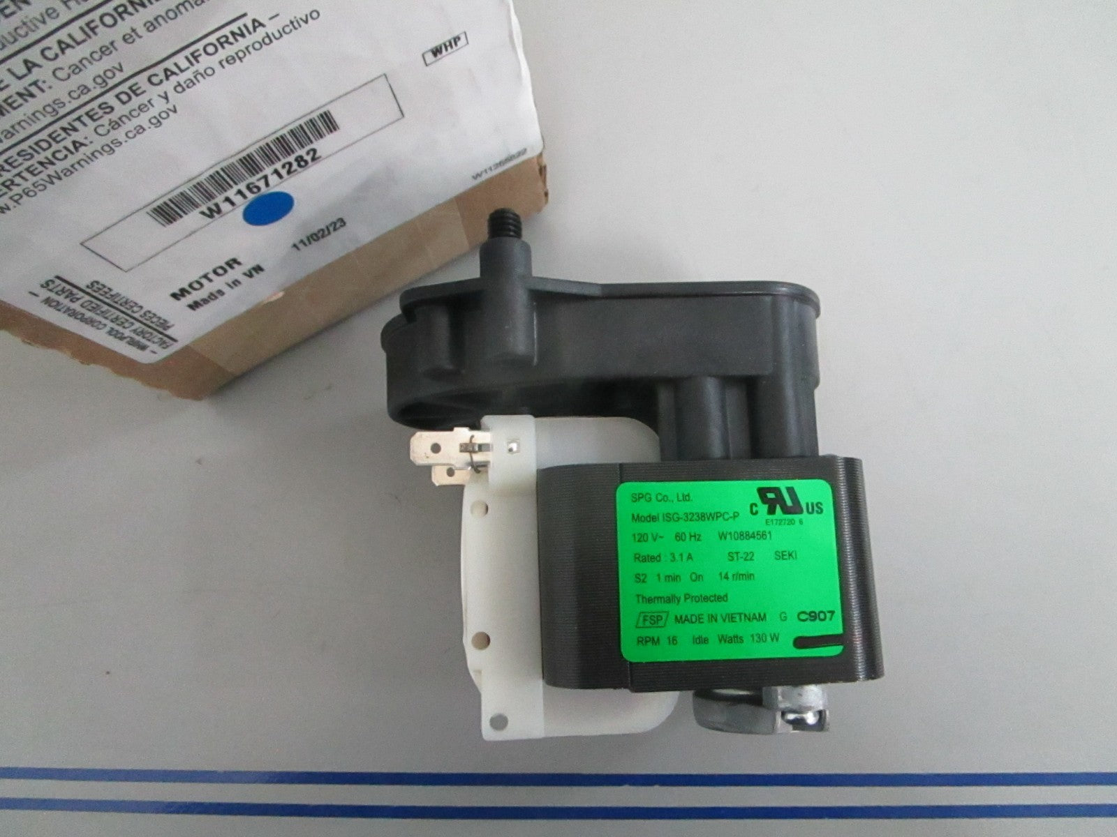 *NEW OEM* 0820 Whirlpool Motor W11671282