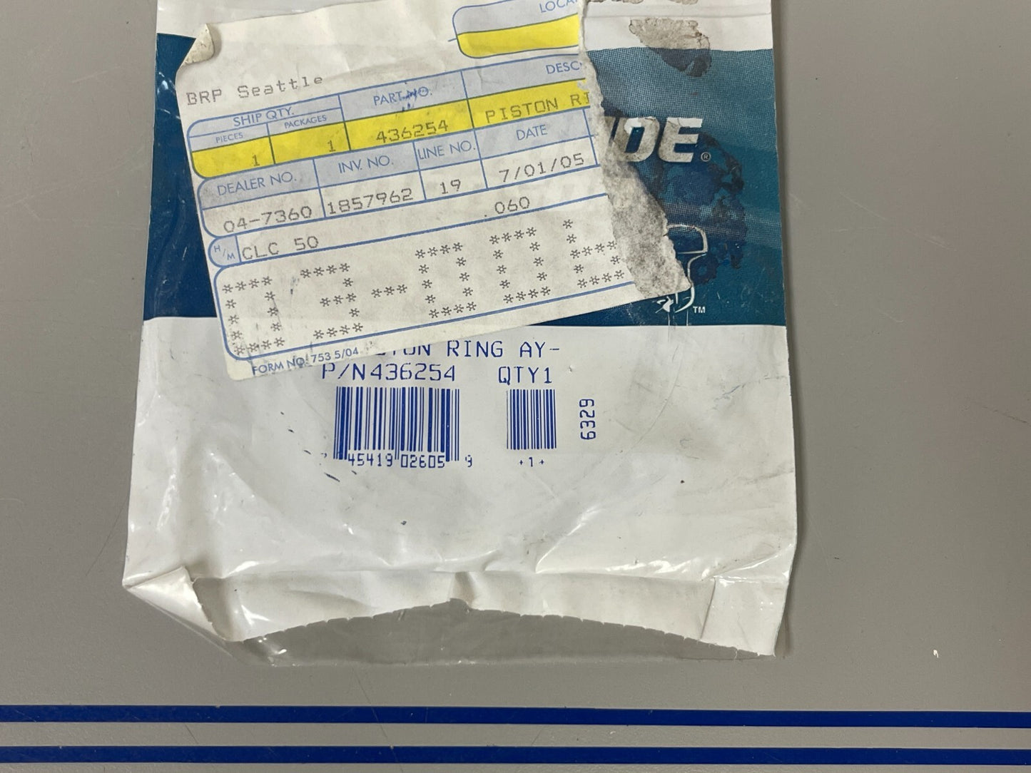 *NEW OEM* 0810 OMC Johnson Evinrude 2 Piston Ring Set 436254 0436254