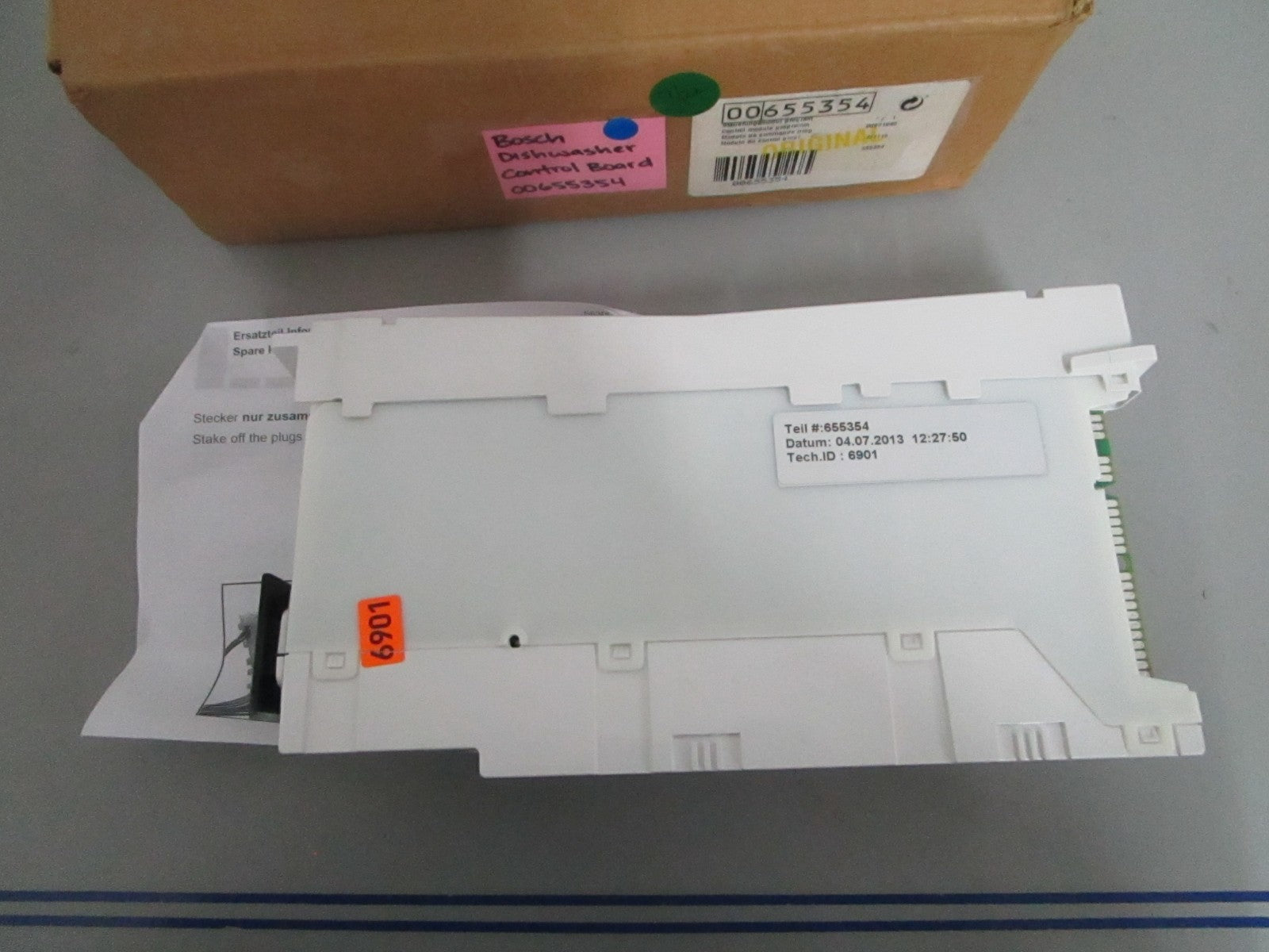 NEW OEM 00655354 Bosch Dishwasher Control Board 0820