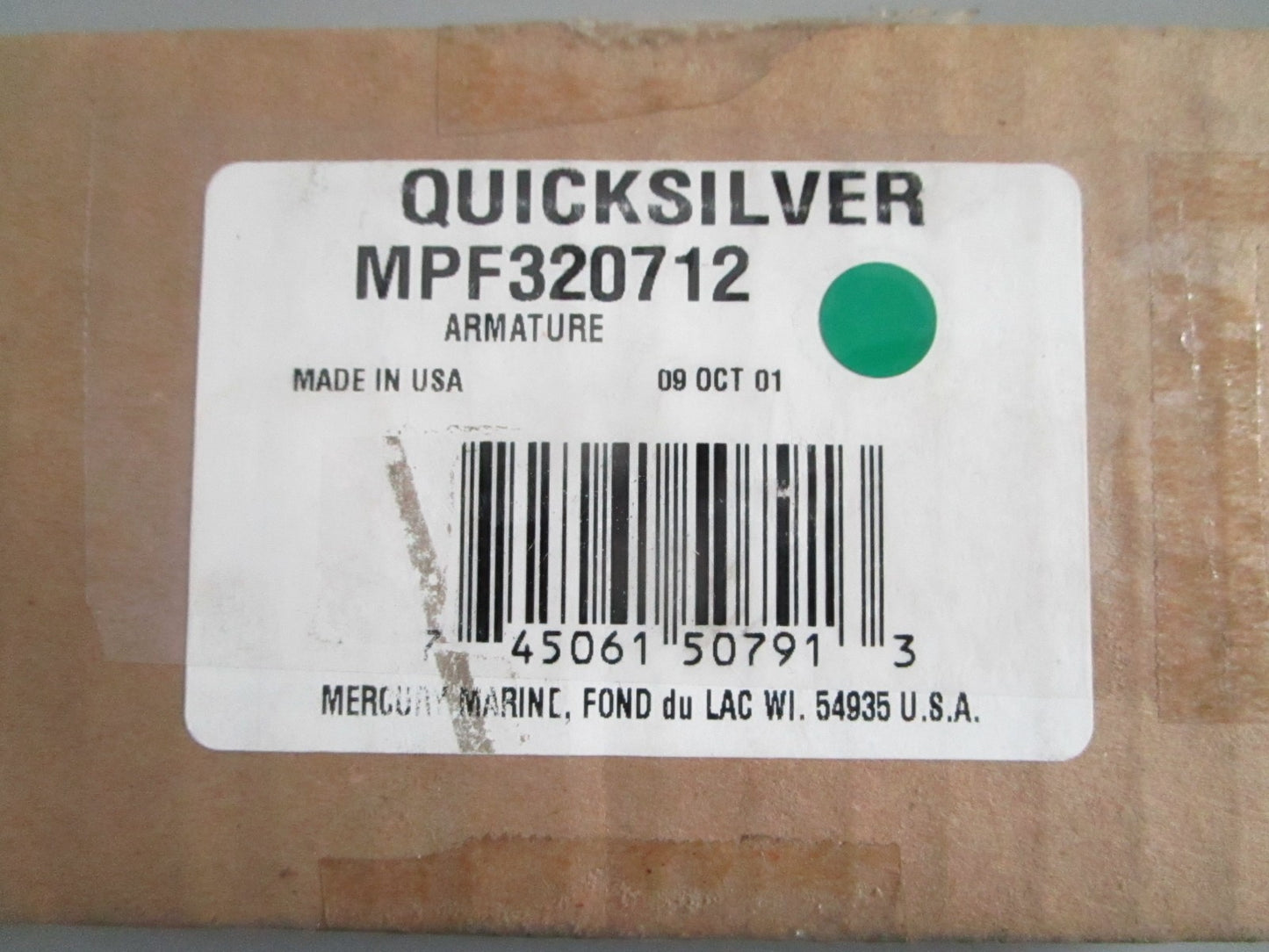 NEW OEM MPF320712 Mercury Quicksilver Armature 0820