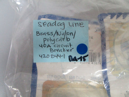 *NEW* 0770 SeaDog Line Brass/ Nylon/ Polycarb 40A Circuit Breaker 420844-1