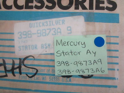 *NEW OEM* 0820 Mercury Quicksilver Stator Ay 398-9873A9 398-9873A6