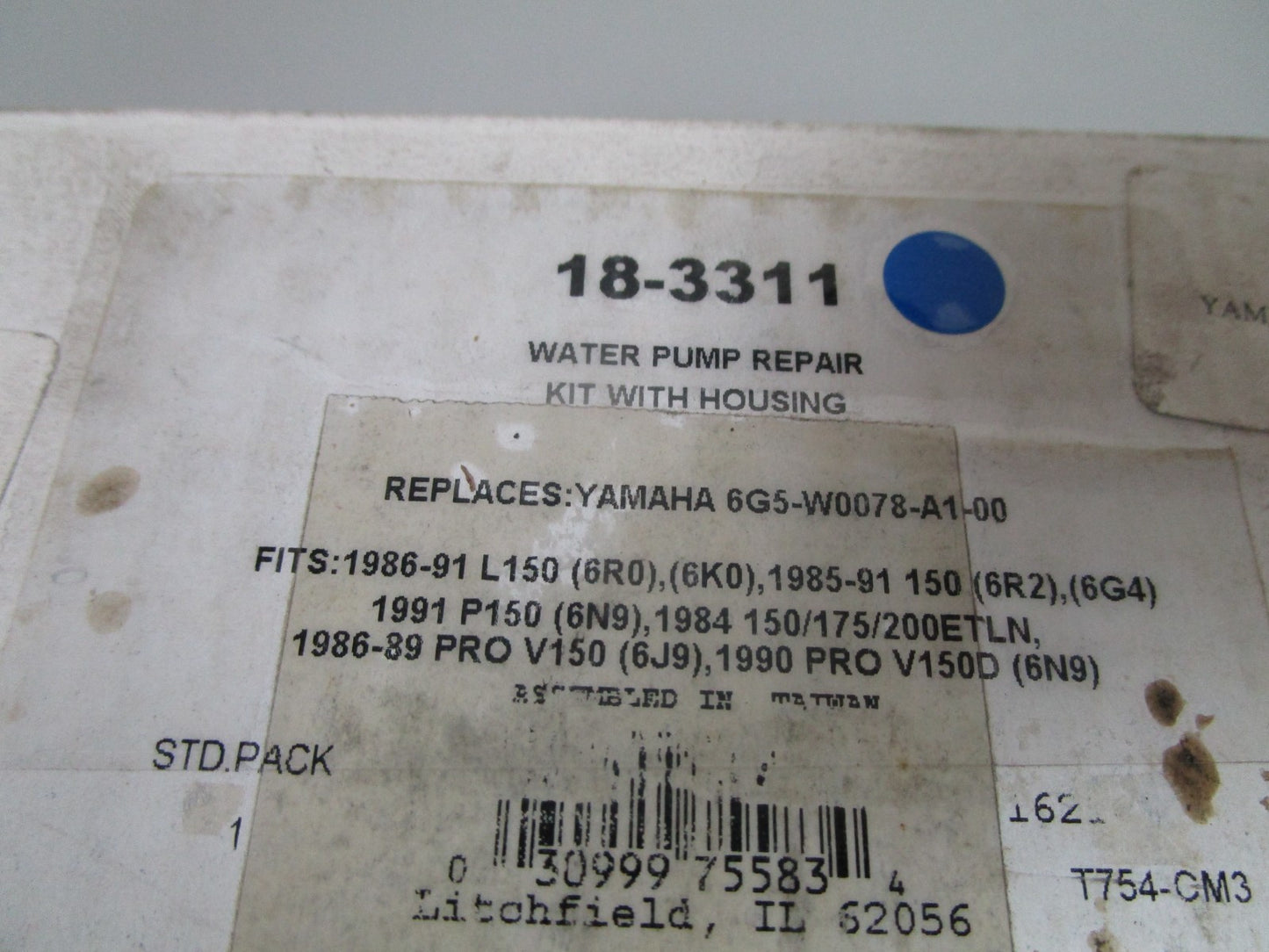 *NEW* 0720 Sierra Water Pump Repair Kit 18-3311 Replaces: Yamaha 6G5-W0078-A1-00