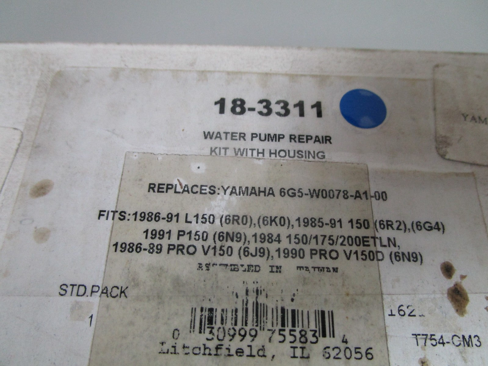*NEW* 0720 Sierra Water Pump Repair Kit 18-3311 Replaces: Yamaha 6G5-W0078-A1-00