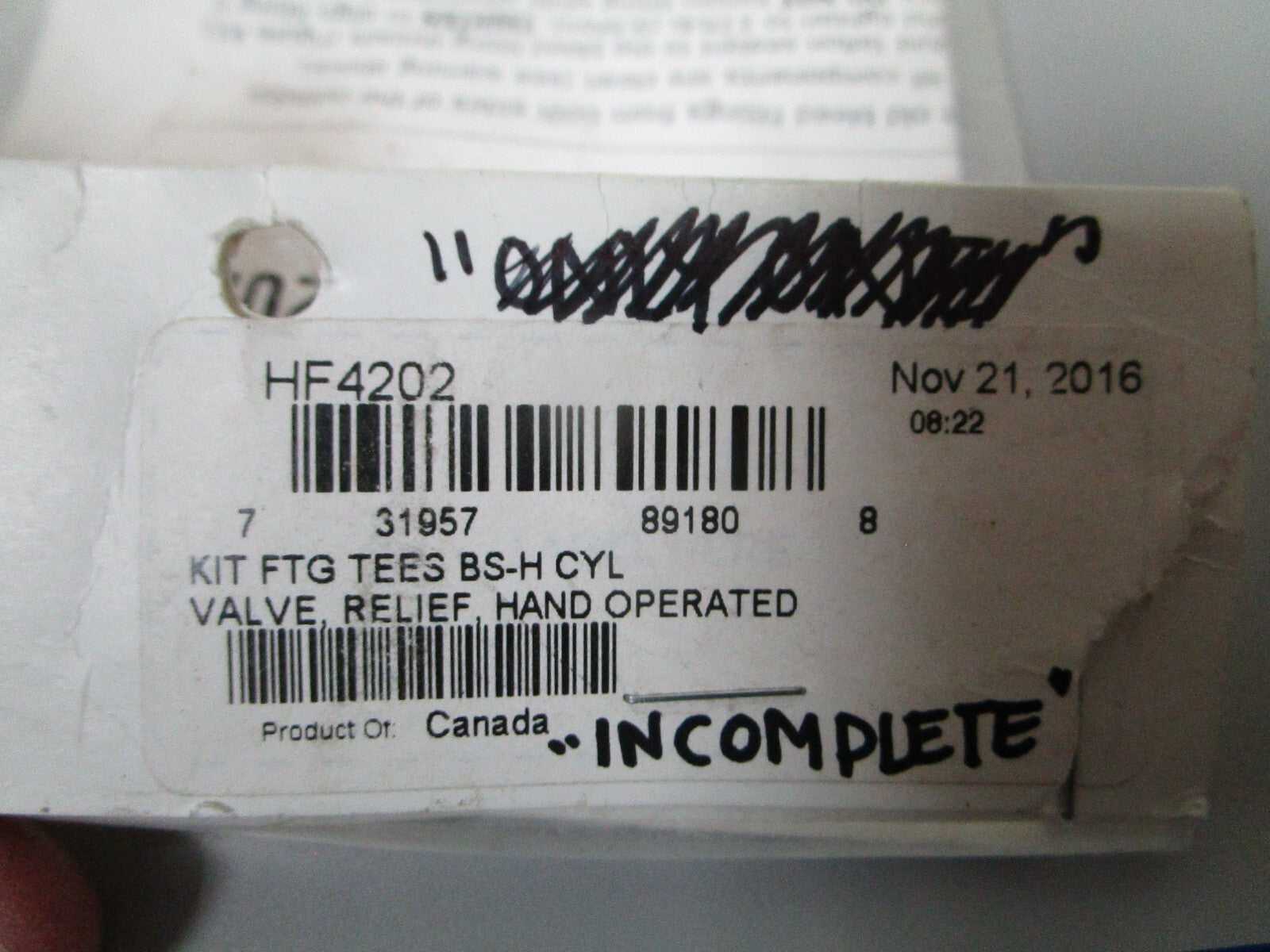 *NEW* 0810 SeaStar *Incomplete* Fitting Kit HF4202