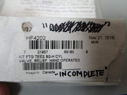 *NEW* 0810 SeaStar *Incomplete* Fitting Kit HF4202