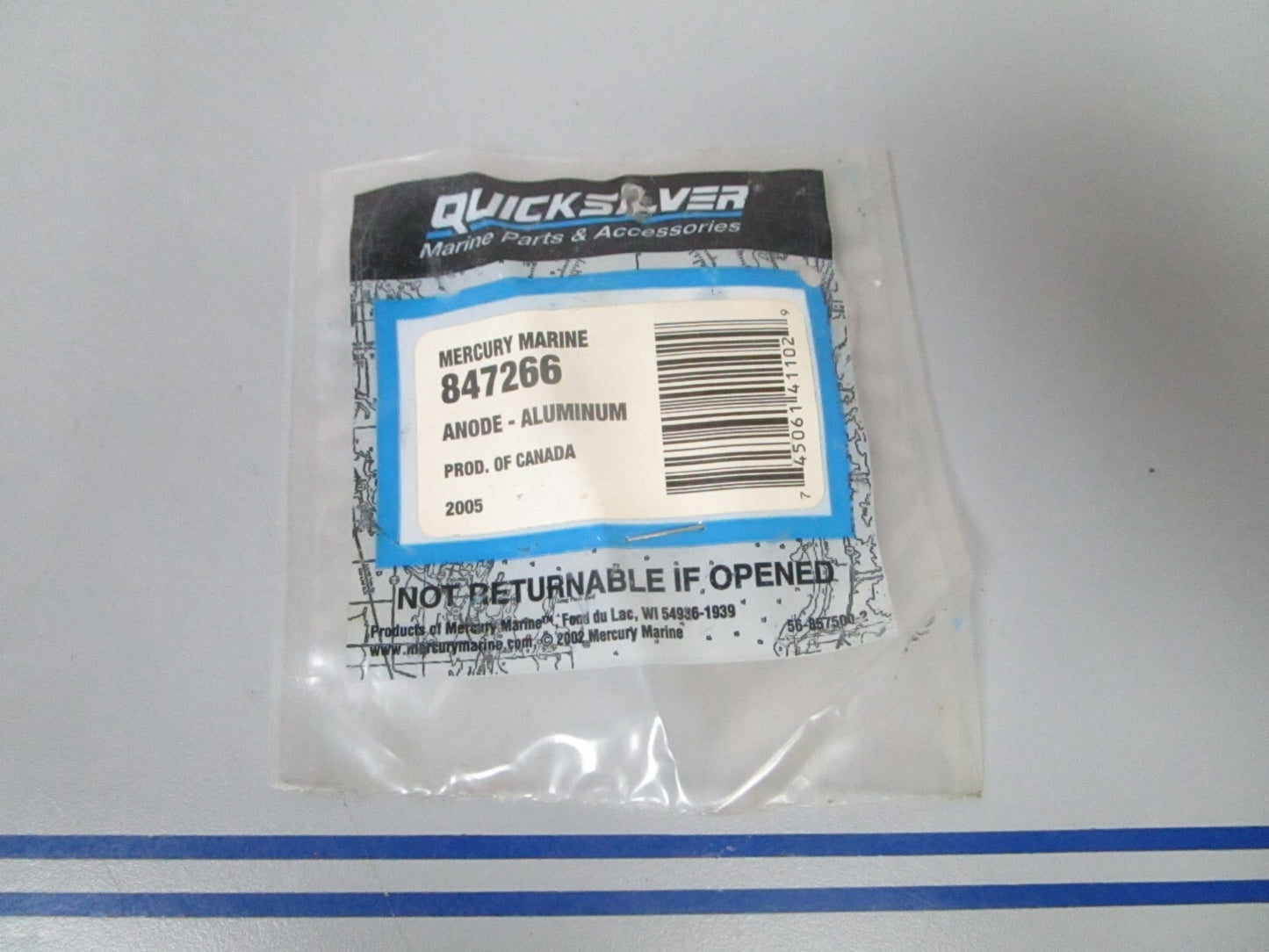 *NEW OEM* 0810 Mercury Quicksilver Anode 847266