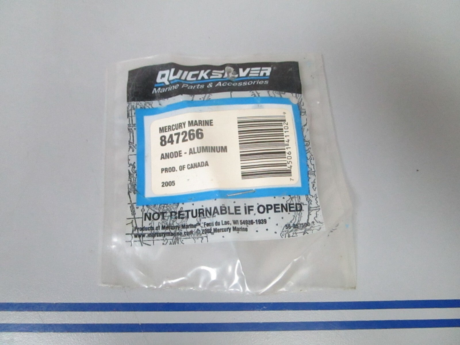*NEW OEM* 0810 Mercury Quicksilver Anode 847266