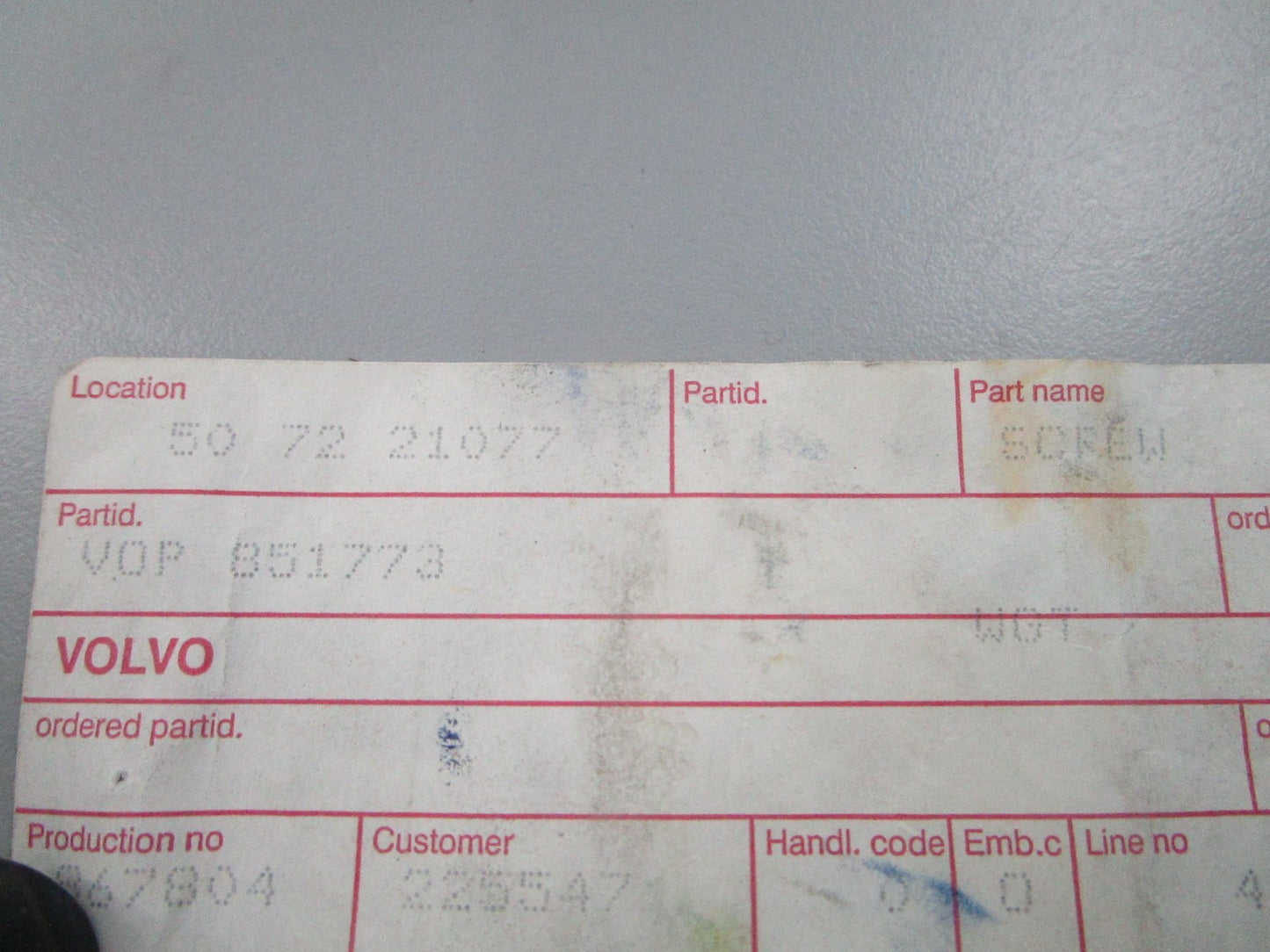 NEW OEM 851773 Volvo Penta Screw 0810
