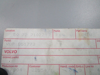 NEW OEM 851773 Volvo Penta Screw 0810