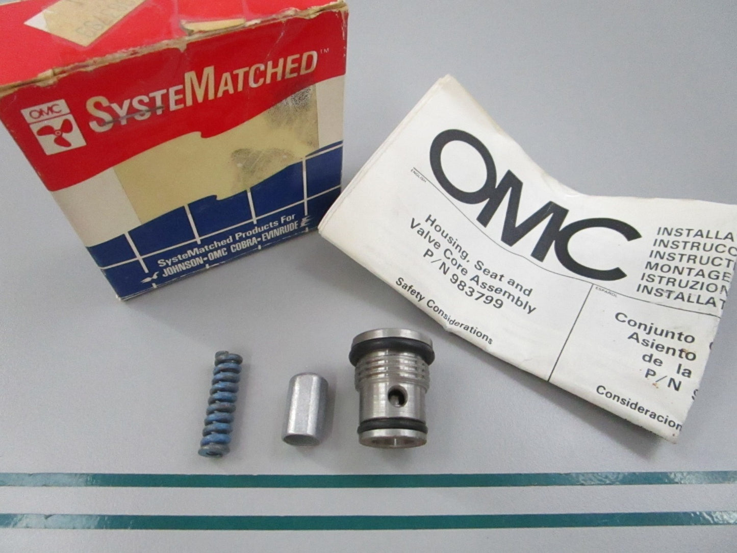 NEW OEM 983799 0983799 OMC Johnson Evinrude Housing Valve Stopper Kit 0810