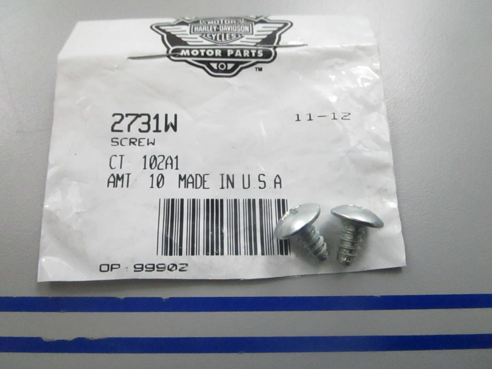 *NEW OEM* (LOT OF 2) 0810 Harley Davidson Screw 2731W