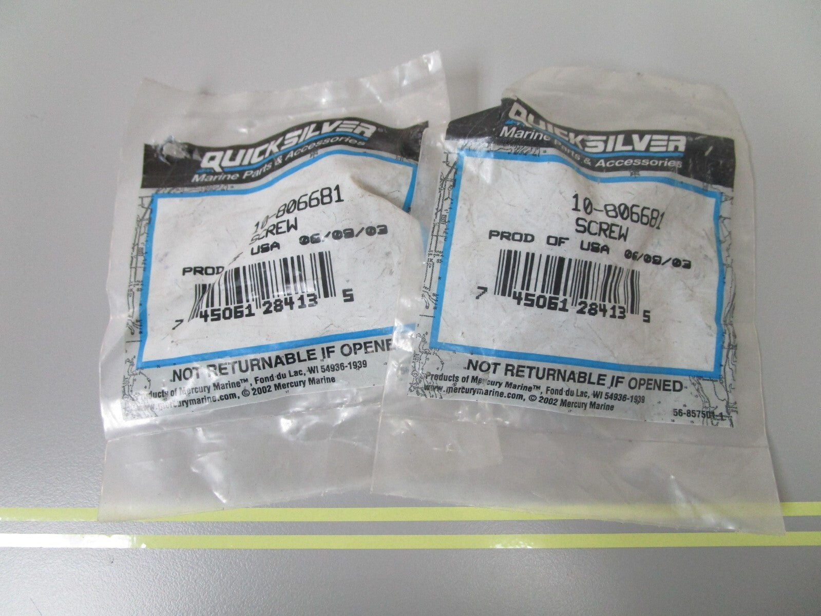 *NEW OEM* (LOT OF 2) 0810 Mercury Quicksilver Screw 10-806681