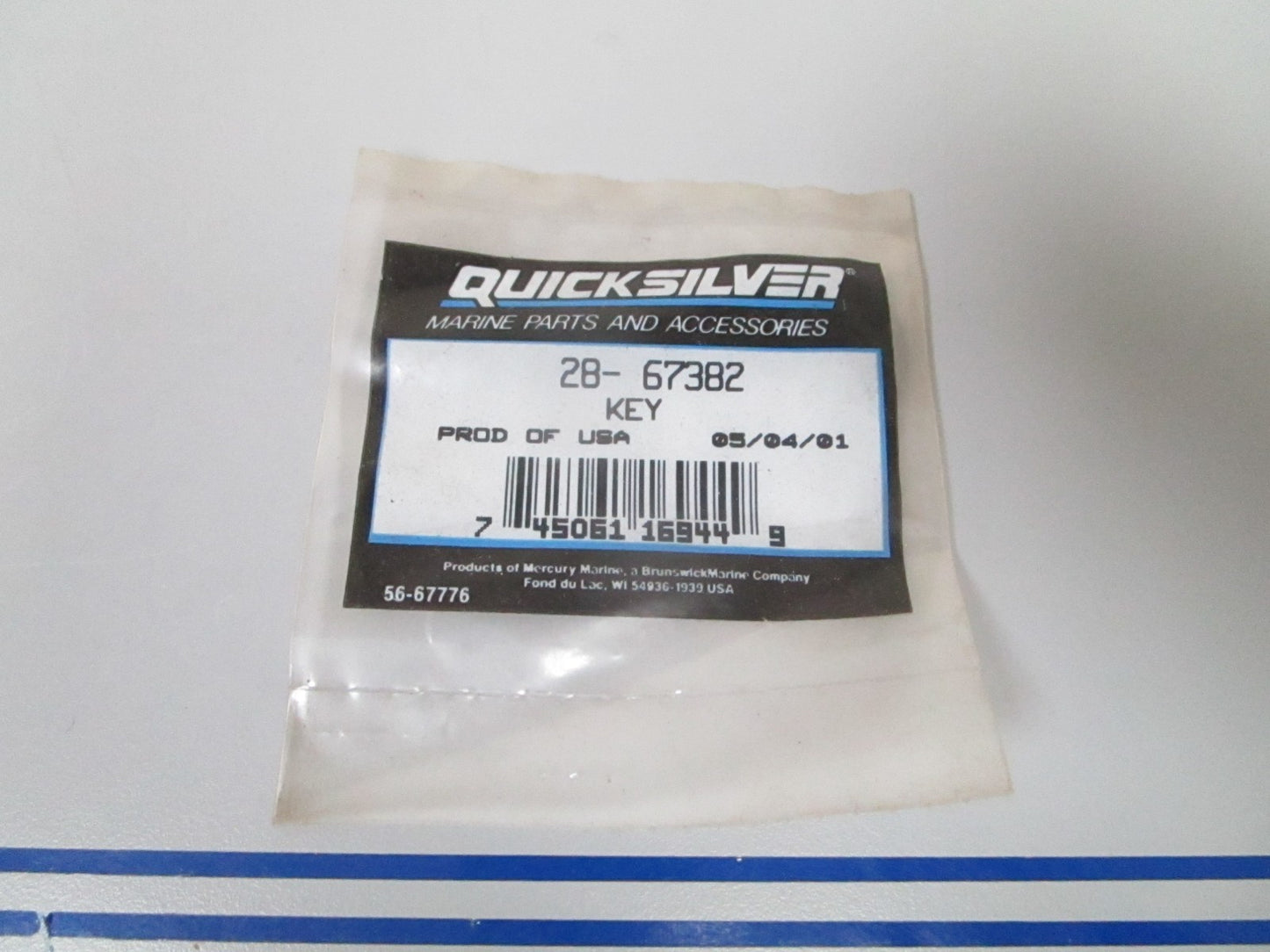 NEW OEM 28-67382 Mercury Quicksilver Key 0810