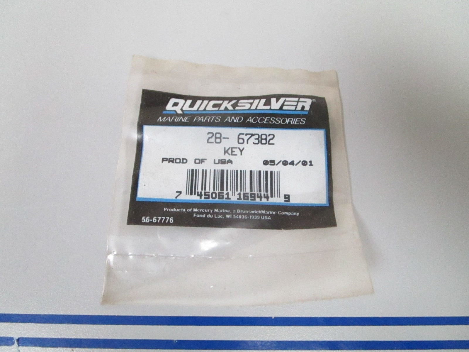 NEW OEM 28-67382 Mercury Quicksilver Key 0810