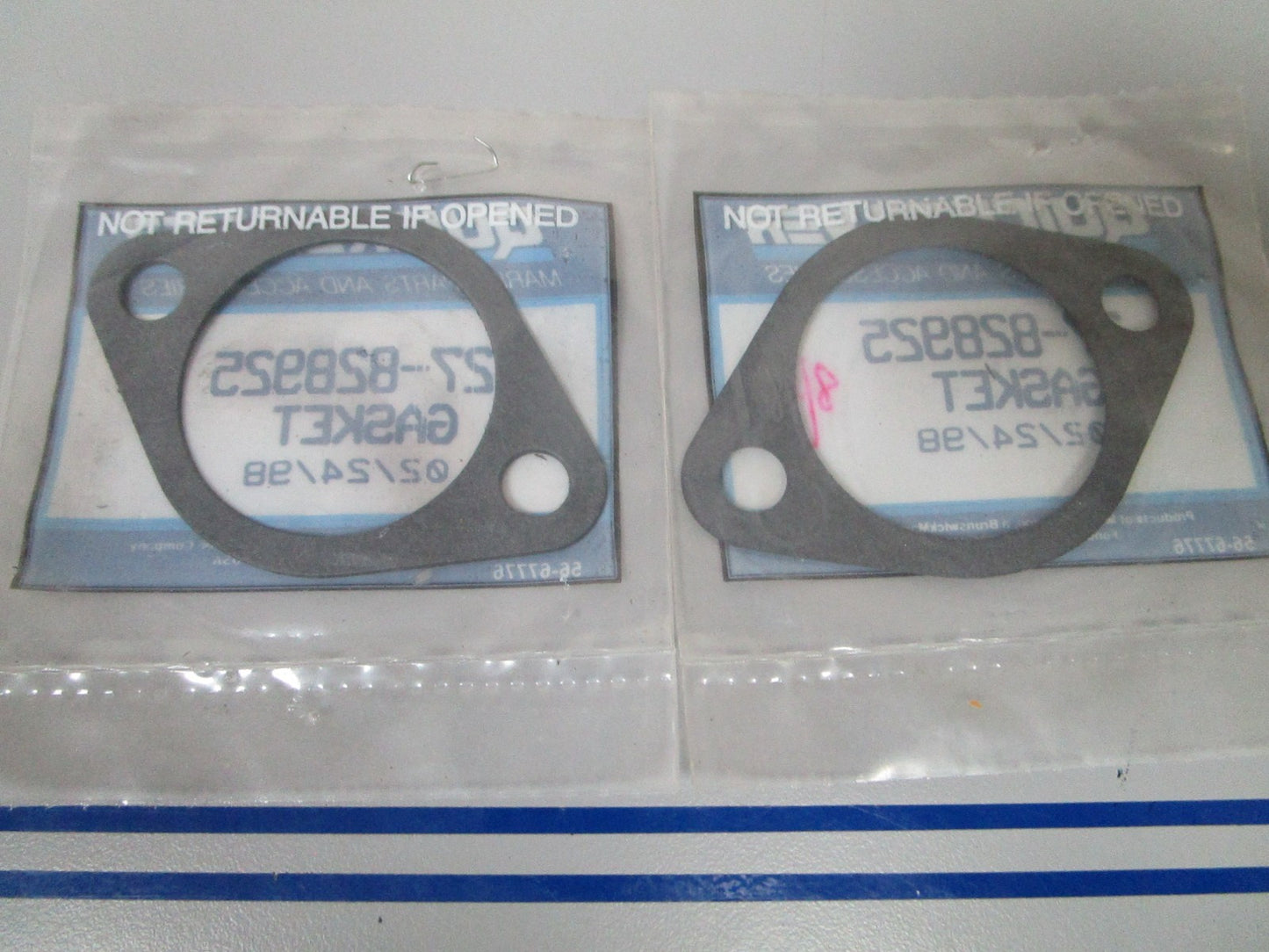 NEW OEM (LOT OF 2) 27-828925 Mercury Quicksilver Gasket 0810