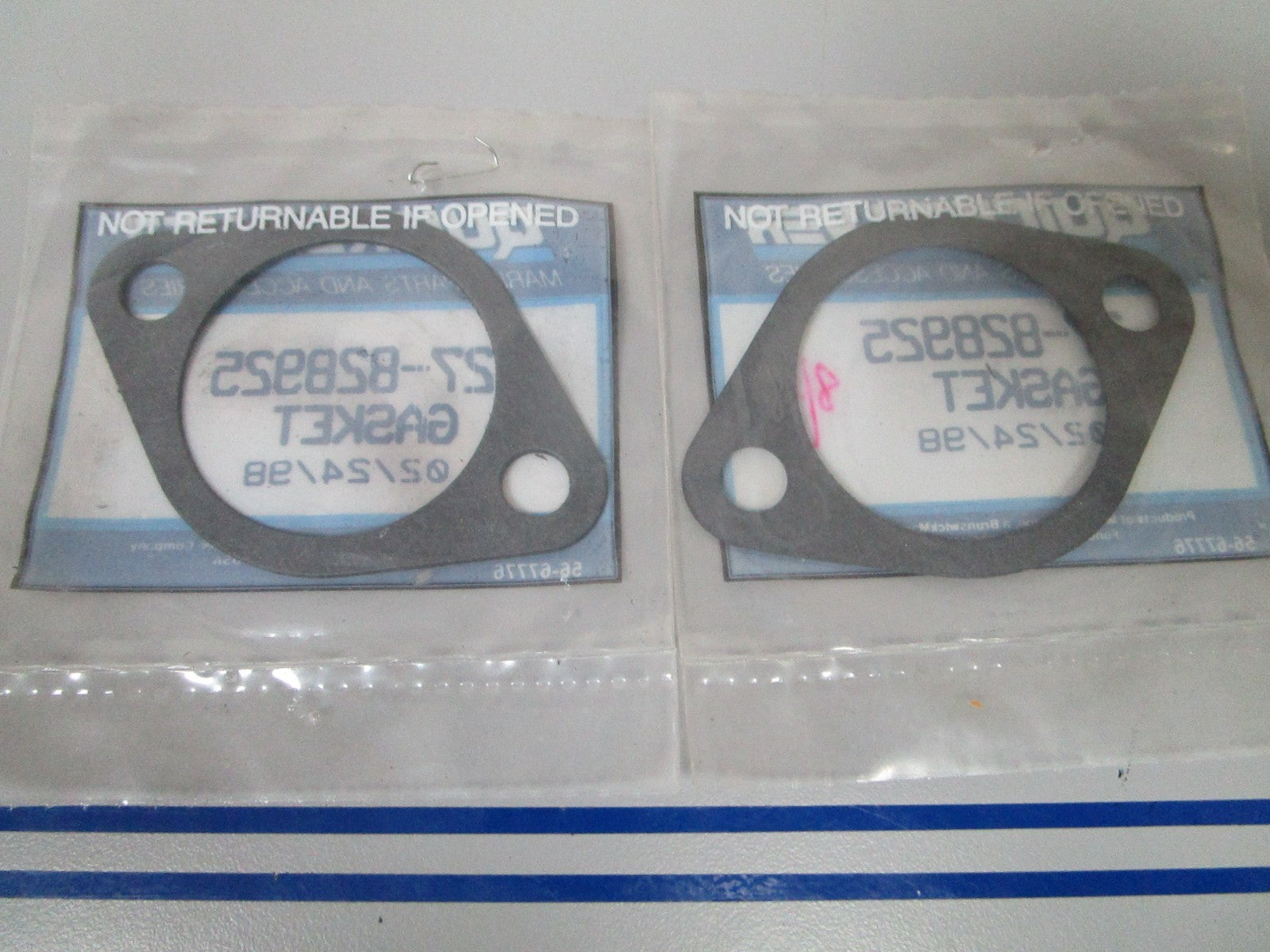 NEW OEM (LOT OF 2) 27-828925 Mercury Quicksilver Gasket 0810