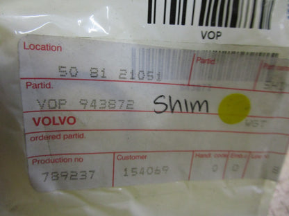*NEW OEM* 0810 Volvo Penta Shim 943872