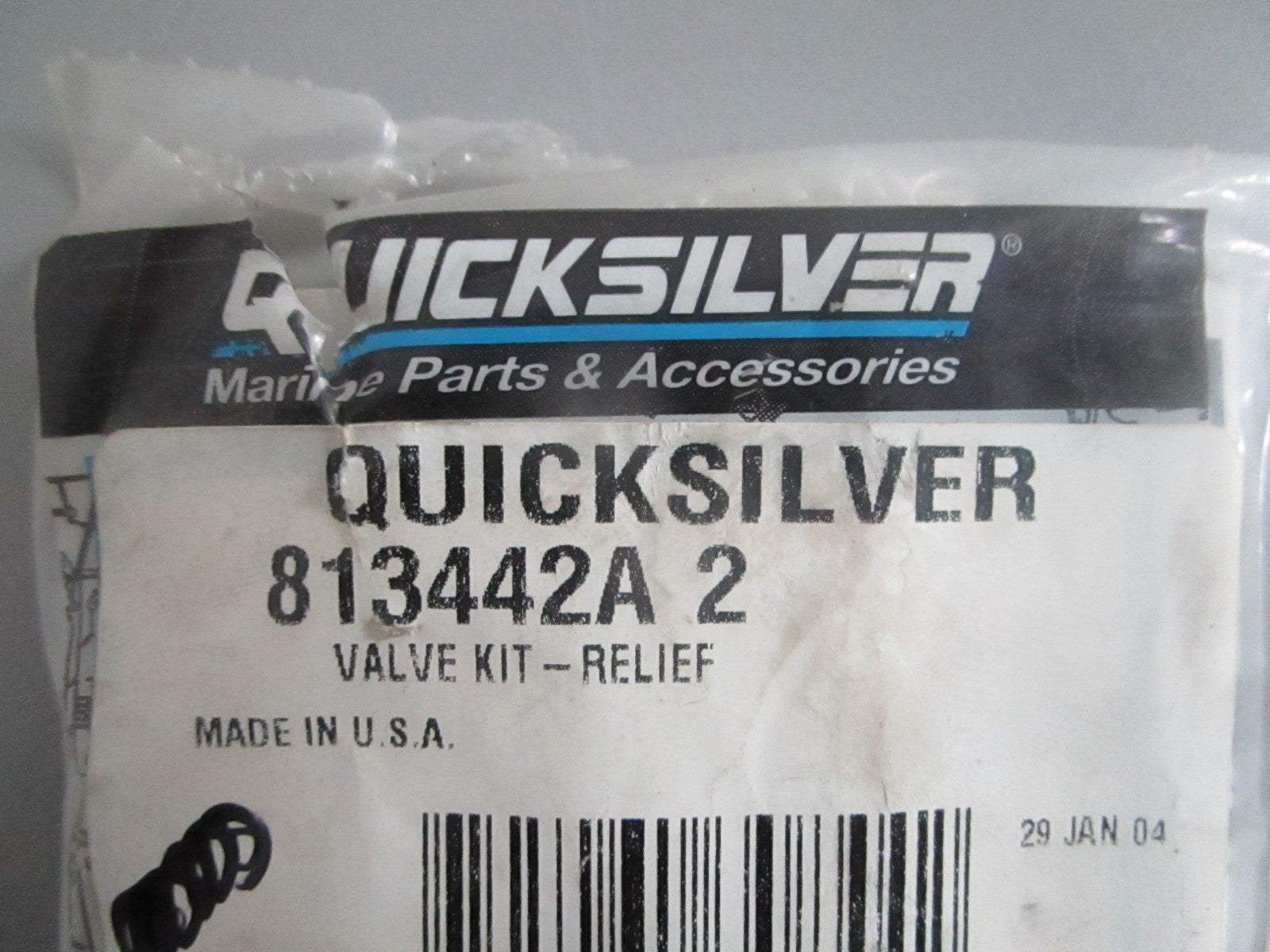NEW OEM 813442A2 Mercury Quicksilver Relief Valve Kit 0820