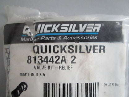 NEW OEM 813442A2 Mercury Quicksilver Relief Valve Kit 0820