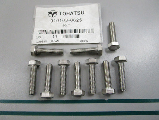 NEW OEM (LOT OF 10) 910103-0625 Tohatsu Bolt 0810