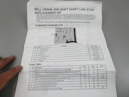 NEW OEM 8M0053260 Mercury Quicksilver Bell Crank Kit 0810