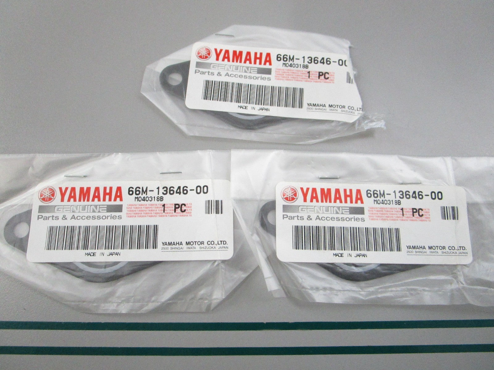 NEW OEM (LOT OF 3) 66M-13646-00-00 Yamaha Manifold Gasket 0810