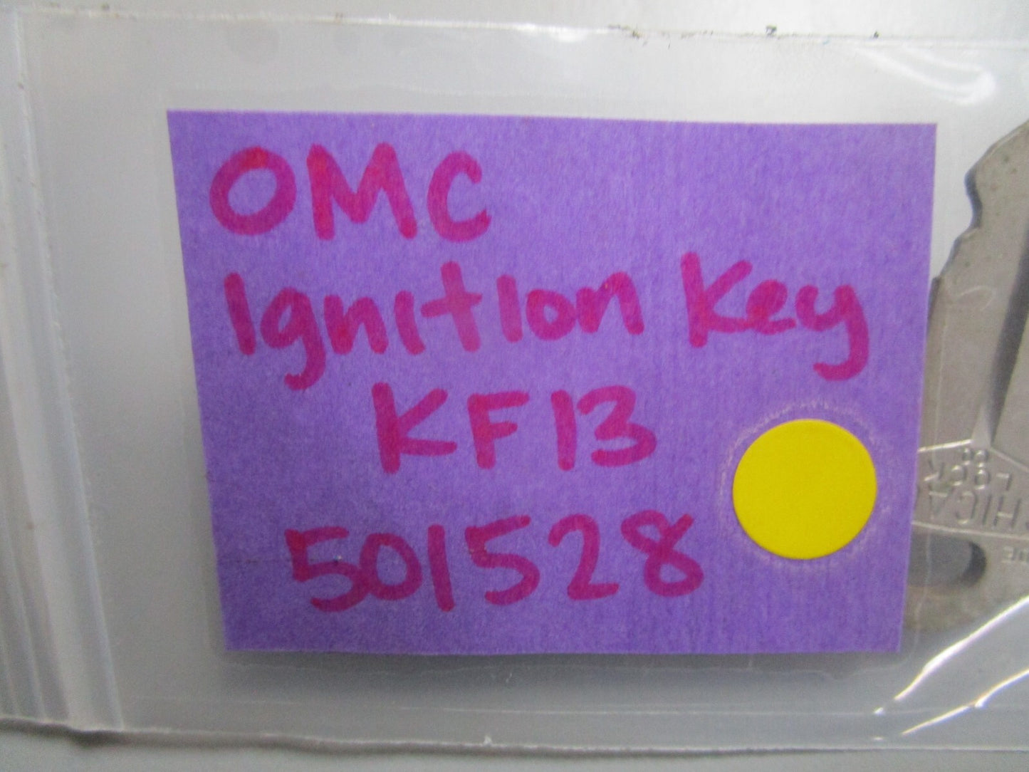 *NEW OEM* 0810 OMC Johnson Evinrude Ignition Key KF13 501528 0501528
