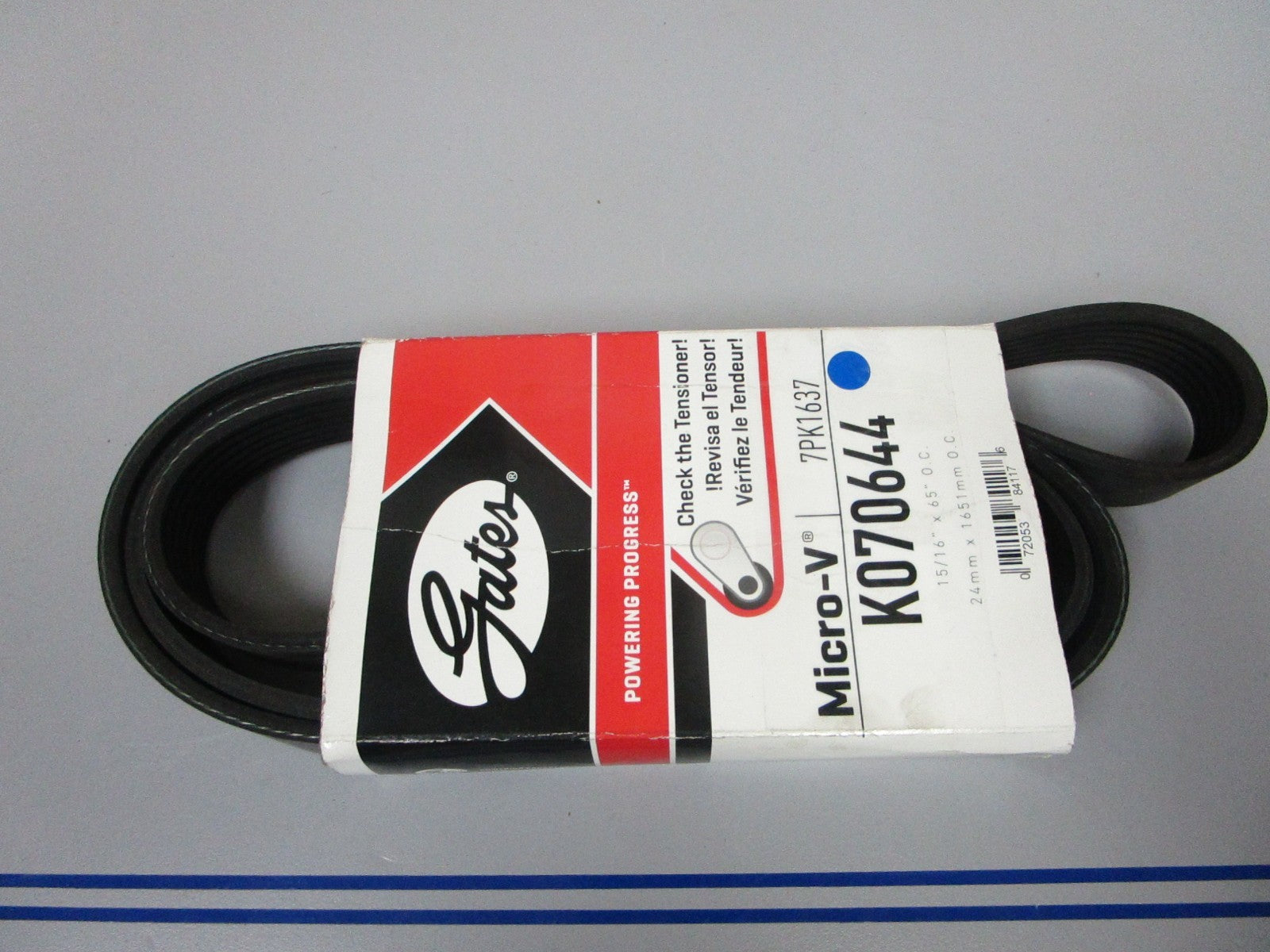 NEW K070644 Gates Micro-V 15/16" x 65" Serpentine Belt 0720
