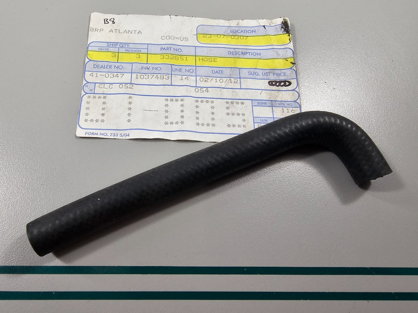 NEW OEM 332851 0332851 OMC Johnson Evinrude Hose 0810