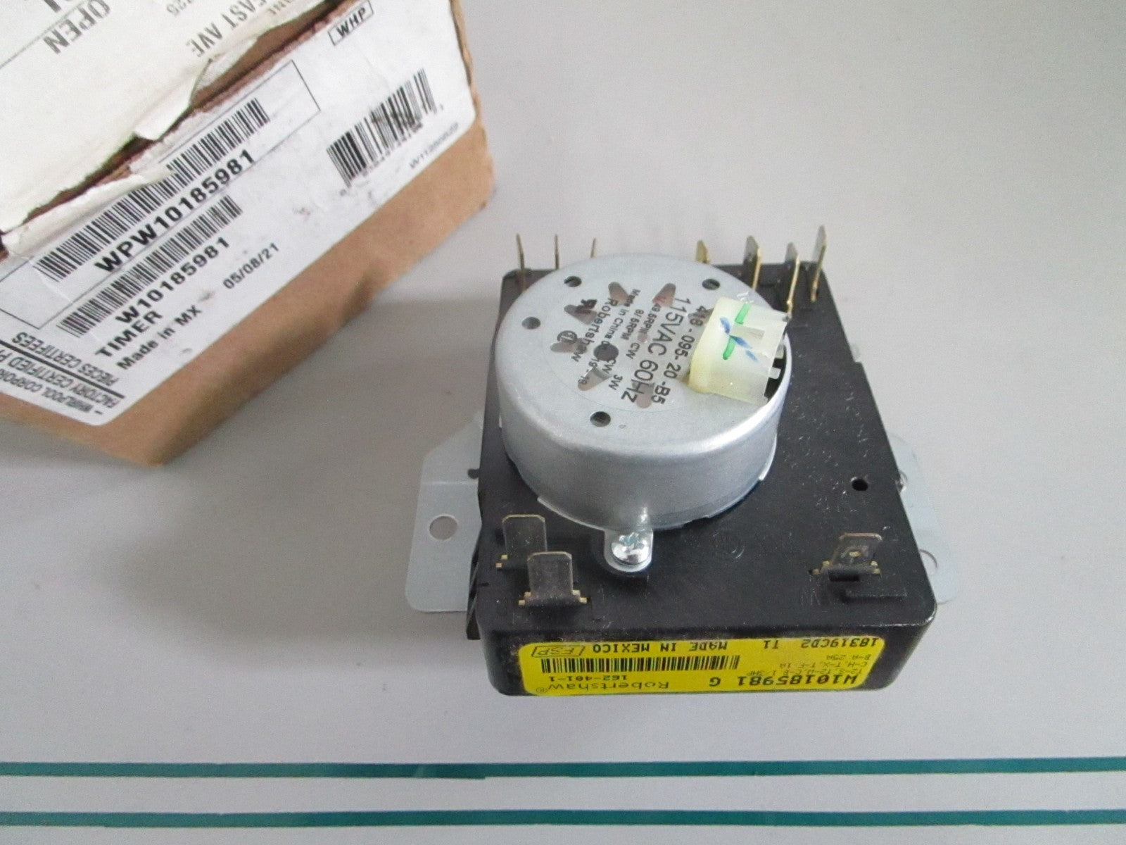 NEW OEM W10185981 Whirlpool Dryer Timer 0820