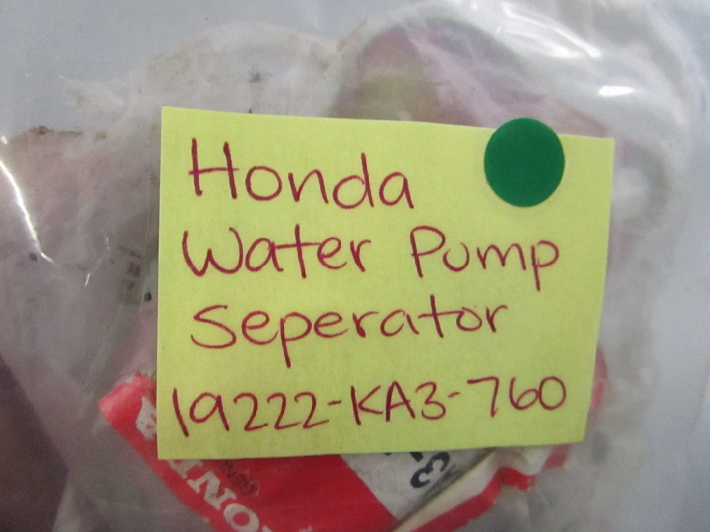 NEW OEM 19222-KA3-760 Honda Water Pump Separator 0810