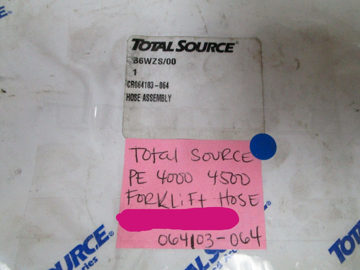 *NEW* 0720 Total Source PE4500 PE4000 Forklift Hose CR064103-064 Replaces: Crown