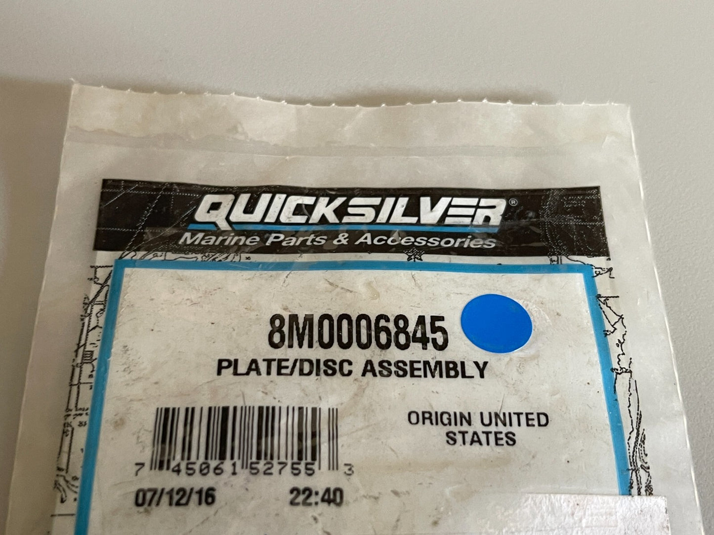 *NEW OEM* 0810 Mercury Quicksilver Plate/Disc Assembly 8M0006845