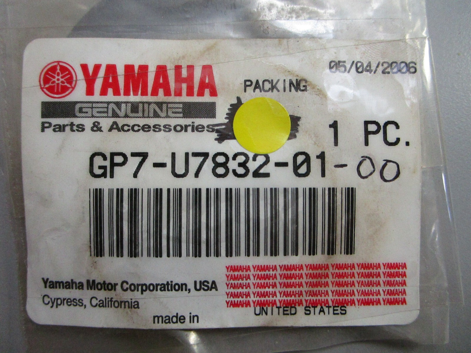 *NEW OEM* 0810 Yamaha Packing GP7-U7832-01-00