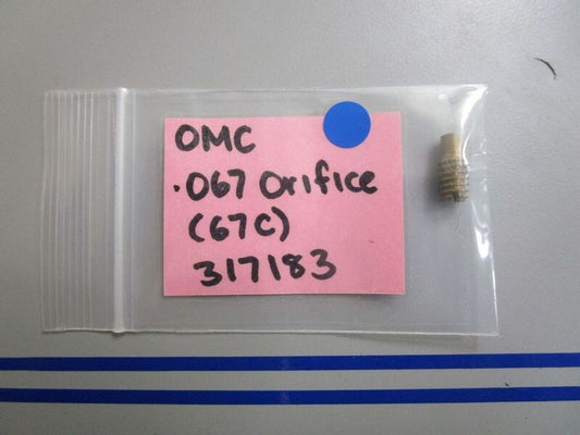 *NEW OEM* 0770 OMC Johnson Evinrude .067 Orifice (67c) 317183 0317183