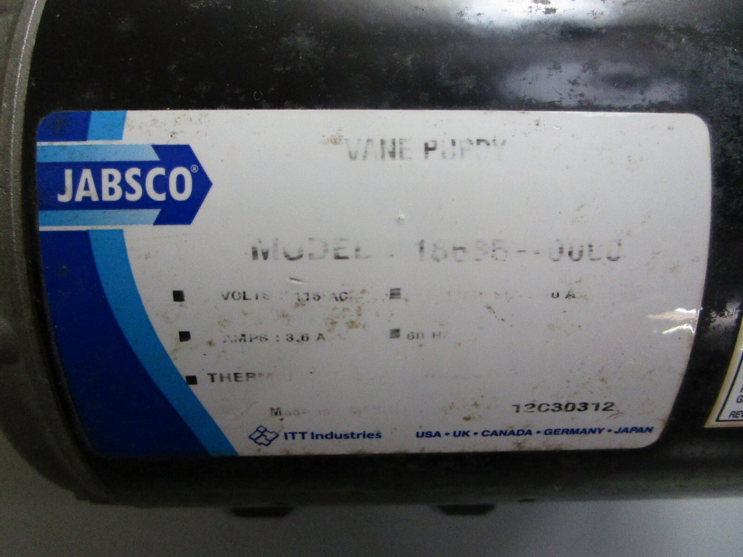 *NEW* 0820 Jabsco Vane Puppy Rotary Pump 18685-0000